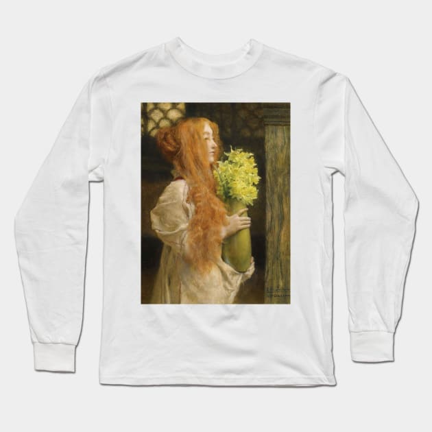 Spring Flowers by Lawrence Alma-Tadema Long Sleeve T-Shirt by Classic Art Stall